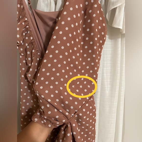 Nordstrom BP XXL Polka Dot Ruffle Wrap Dress - Picture 6 of 7